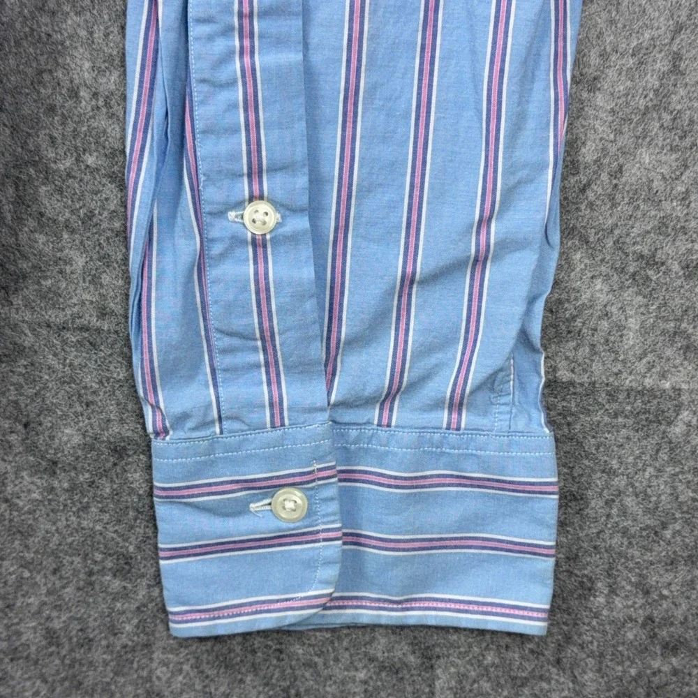 Polo Ralph Lauren Shirt Mens 2XL Blue Regent Classic Fit Striped Cotton Business